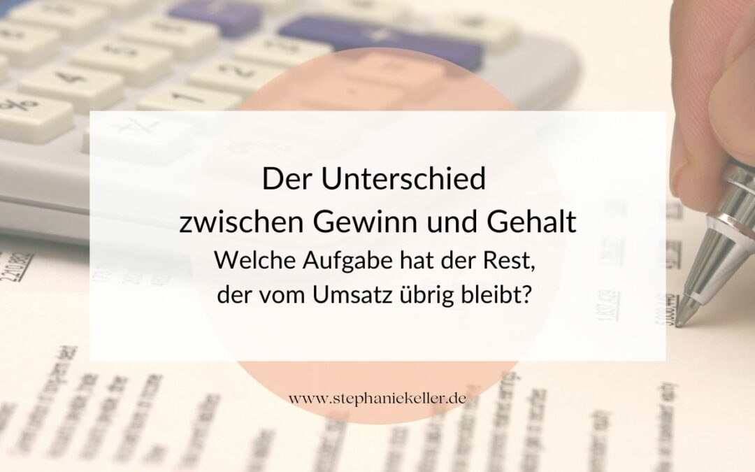 Der Unterschied zwischen Gewinn und Gehalt